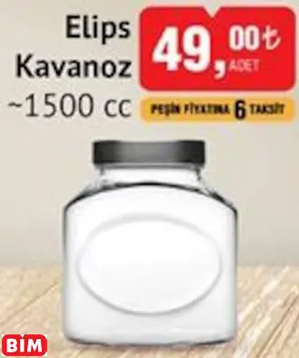 PAŞABAHÇE ELİPS KAVANOZ ~1500 CC